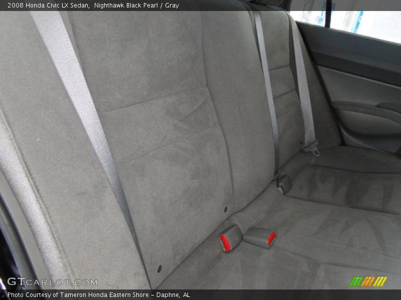 Nighthawk Black Pearl / Gray 2008 Honda Civic LX Sedan
