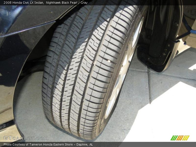Nighthawk Black Pearl / Gray 2008 Honda Civic LX Sedan