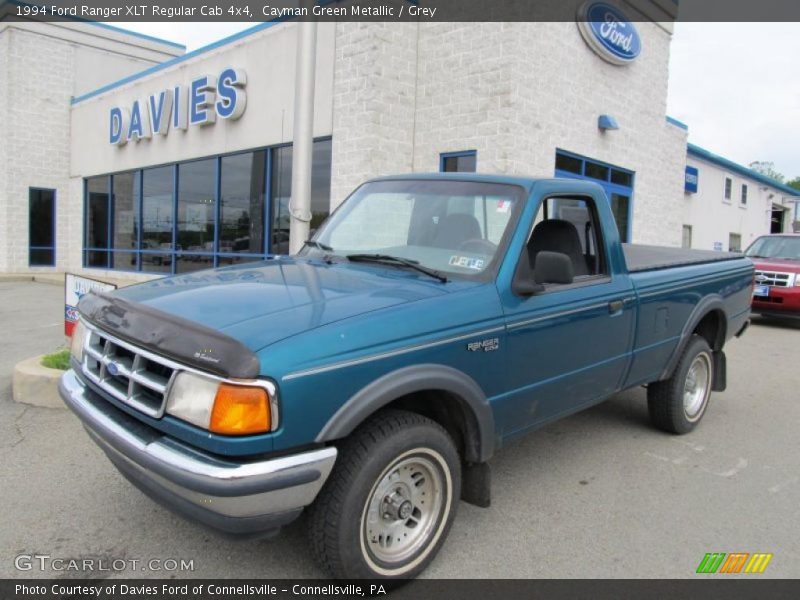 Cayman Green Metallic / Grey 1994 Ford Ranger XLT Regular Cab 4x4
