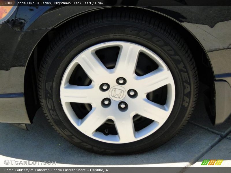 Nighthawk Black Pearl / Gray 2008 Honda Civic LX Sedan