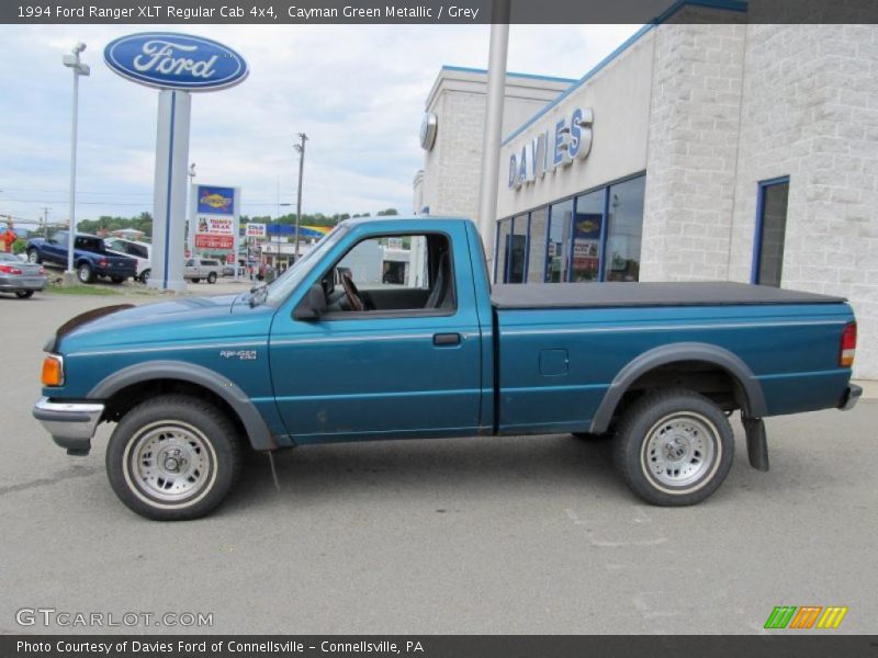 Cayman Green Metallic / Grey 1994 Ford Ranger XLT Regular Cab 4x4
