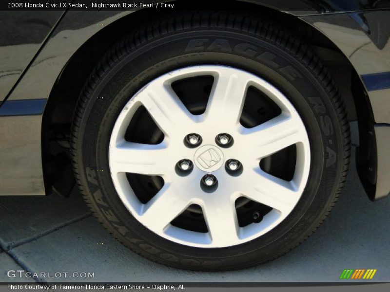 Nighthawk Black Pearl / Gray 2008 Honda Civic LX Sedan