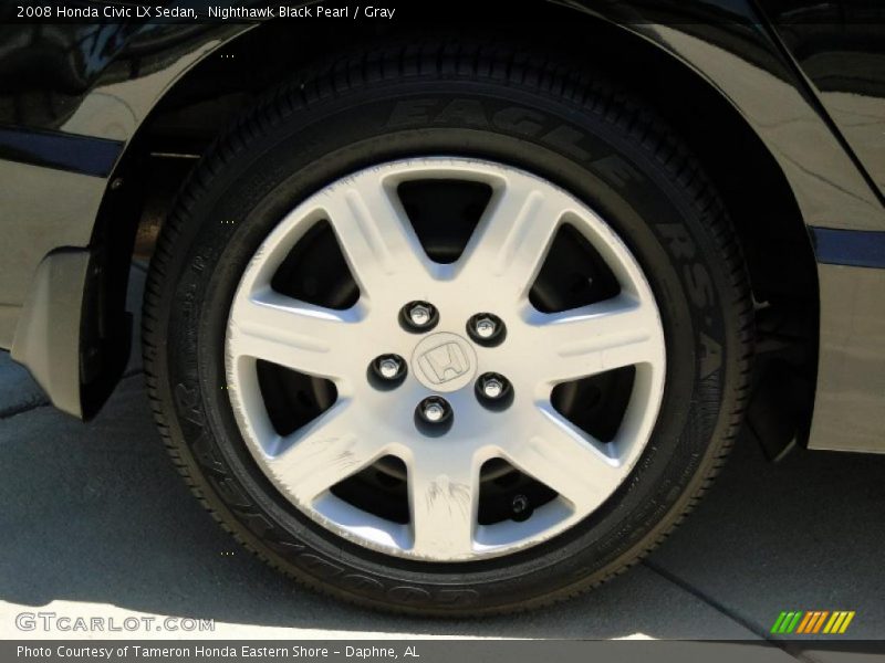 Nighthawk Black Pearl / Gray 2008 Honda Civic LX Sedan