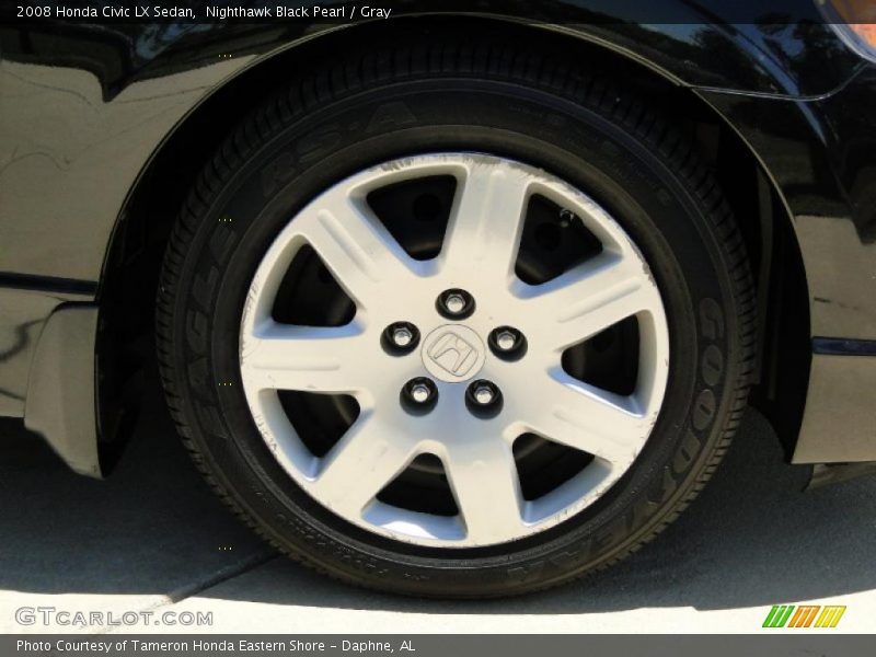 Nighthawk Black Pearl / Gray 2008 Honda Civic LX Sedan
