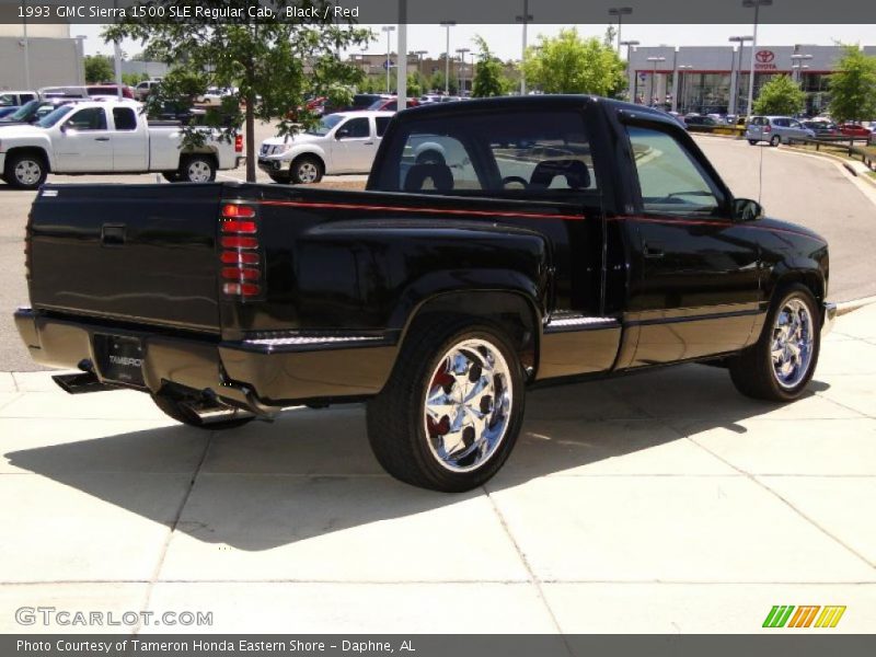 Black / Red 1993 GMC Sierra 1500 SLE Regular Cab