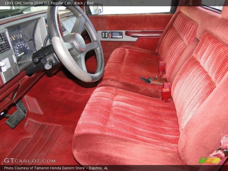  1993 Sierra 1500 SLE Regular Cab Red Interior