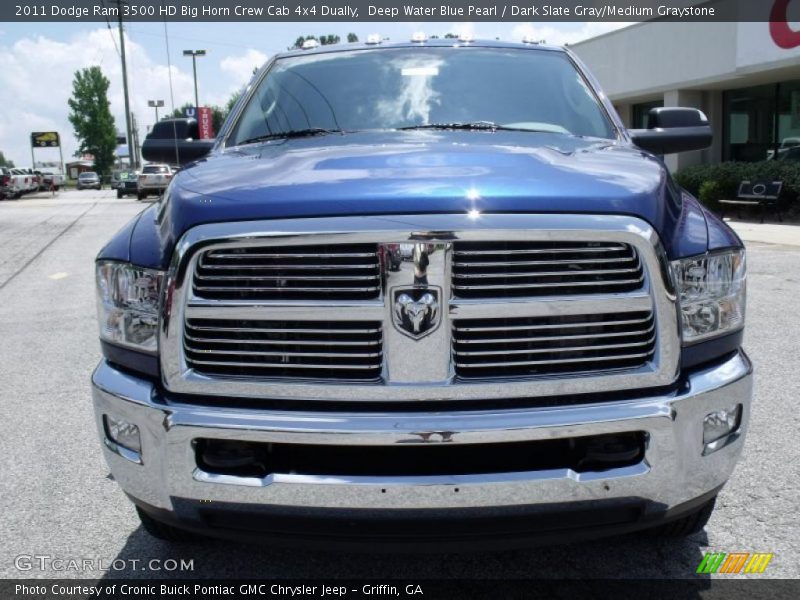 Deep Water Blue Pearl / Dark Slate Gray/Medium Graystone 2011 Dodge Ram 3500 HD Big Horn Crew Cab 4x4 Dually