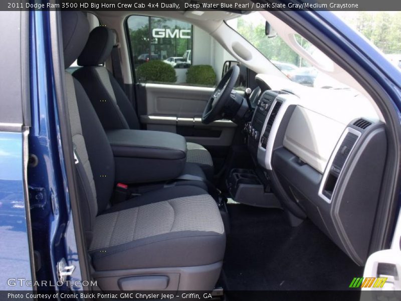Deep Water Blue Pearl / Dark Slate Gray/Medium Graystone 2011 Dodge Ram 3500 HD Big Horn Crew Cab 4x4 Dually