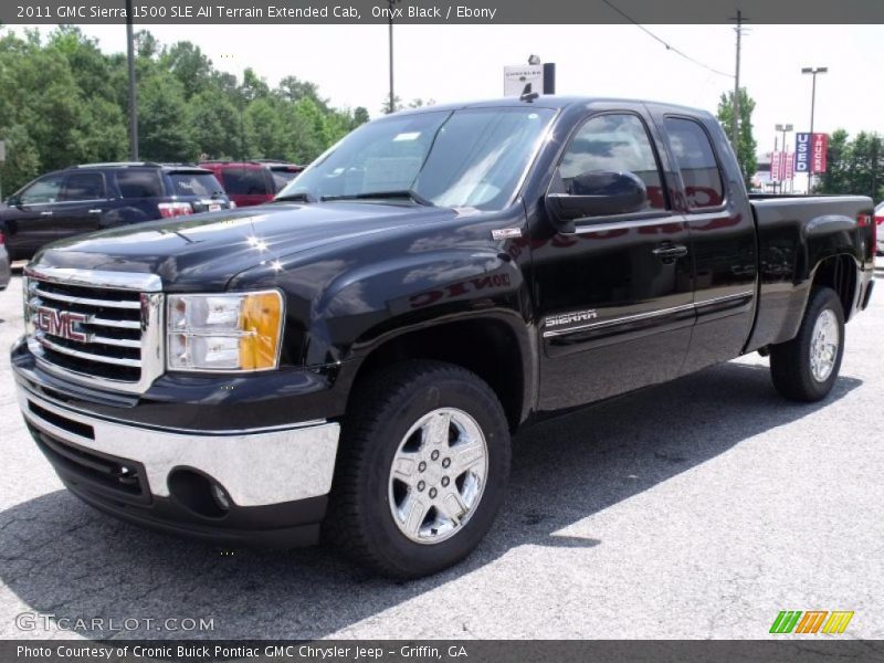 Front 3/4 View of 2011 Sierra 1500 SLE All Terrain Extended Cab