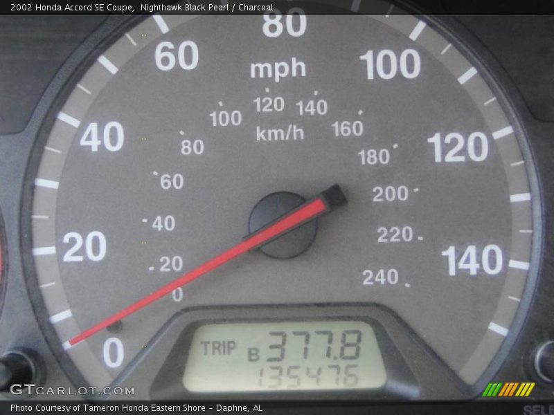 Nighthawk Black Pearl / Charcoal 2002 Honda Accord SE Coupe