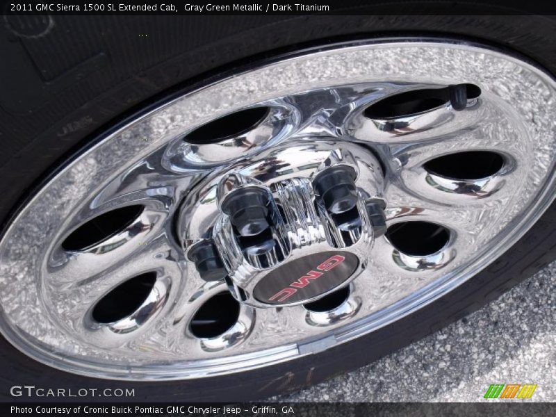 Gray Green Metallic / Dark Titanium 2011 GMC Sierra 1500 SL Extended Cab