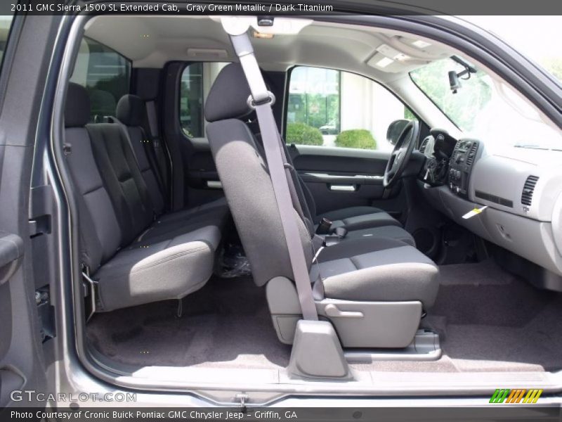 Gray Green Metallic / Dark Titanium 2011 GMC Sierra 1500 SL Extended Cab