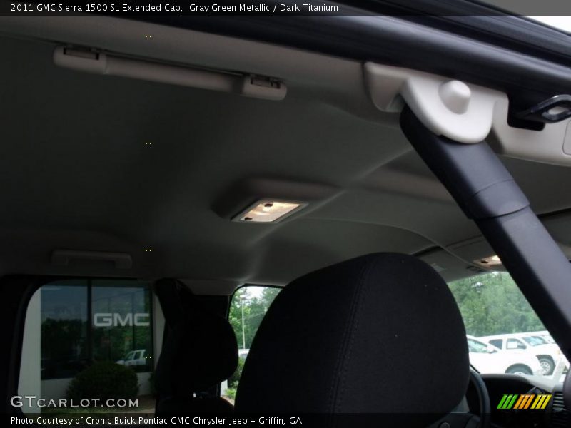 Gray Green Metallic / Dark Titanium 2011 GMC Sierra 1500 SL Extended Cab