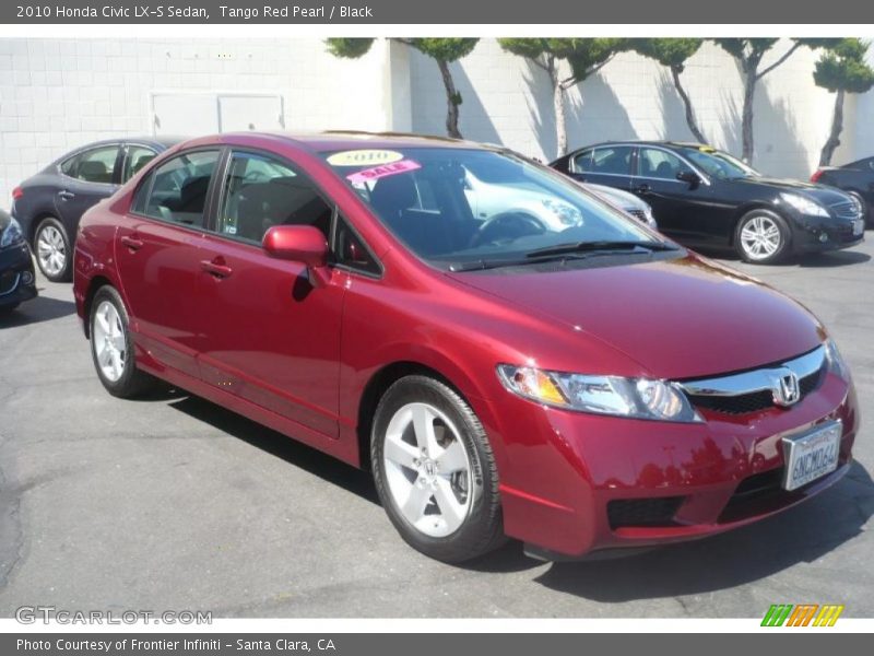 Tango Red Pearl / Black 2010 Honda Civic LX-S Sedan