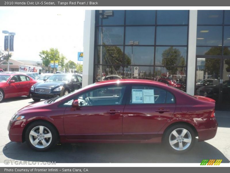 Tango Red Pearl / Black 2010 Honda Civic LX-S Sedan