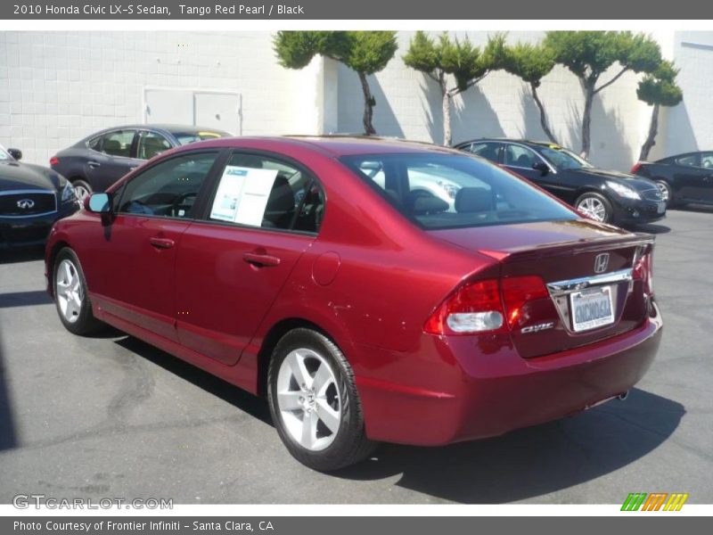Tango Red Pearl / Black 2010 Honda Civic LX-S Sedan
