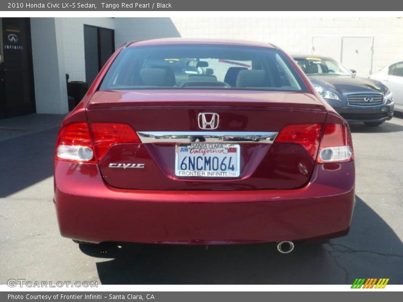 Tango Red Pearl / Black 2010 Honda Civic LX-S Sedan
