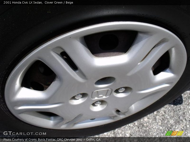 Clover Green / Beige 2001 Honda Civic LX Sedan