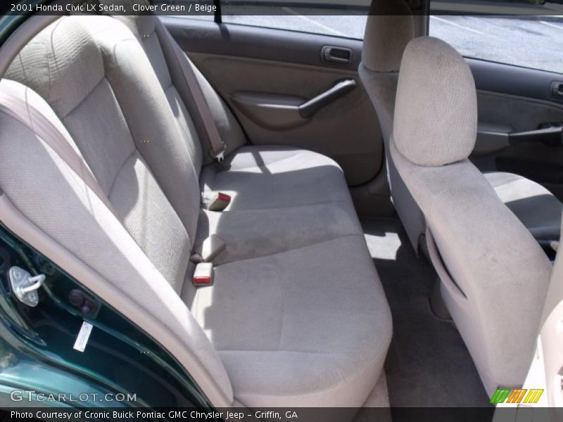 Clover Green / Beige 2001 Honda Civic LX Sedan