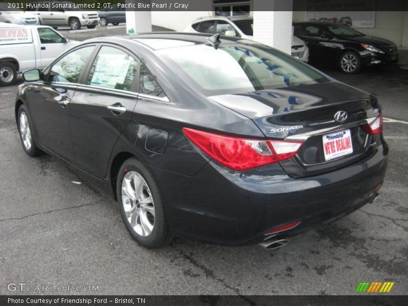 Pacific Blue Pearl / Gray 2011 Hyundai Sonata Limited 2.0T