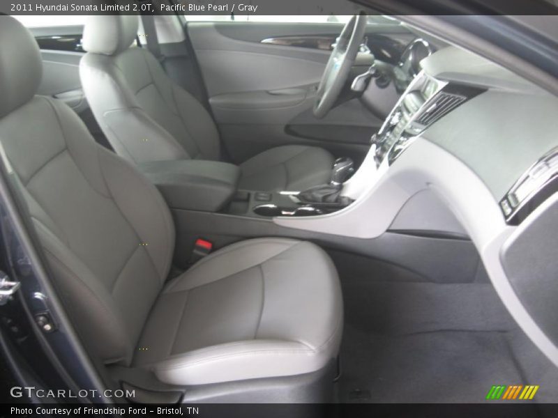 Pacific Blue Pearl / Gray 2011 Hyundai Sonata Limited 2.0T