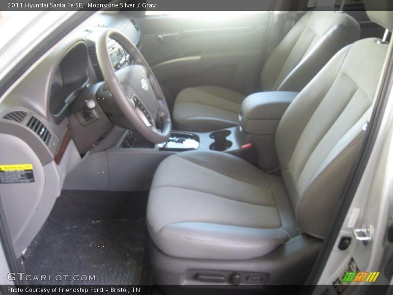 Moonstone Silver / Gray 2011 Hyundai Santa Fe SE