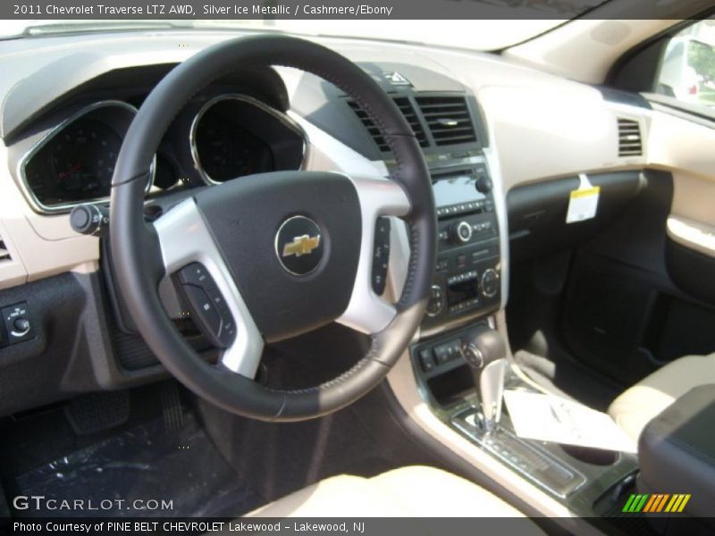 Silver Ice Metallic / Cashmere/Ebony 2011 Chevrolet Traverse LTZ AWD