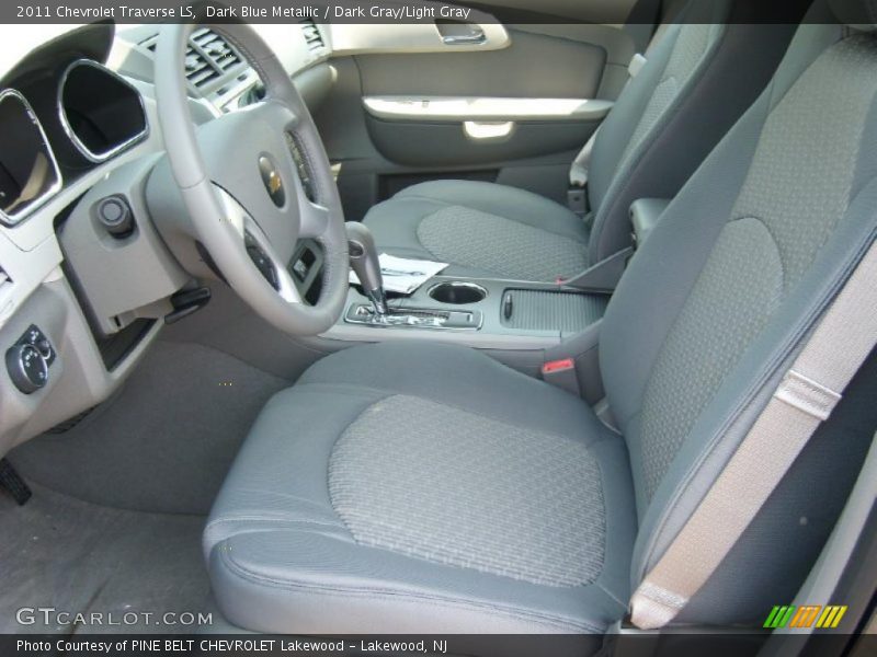 Dark Blue Metallic / Dark Gray/Light Gray 2011 Chevrolet Traverse LS
