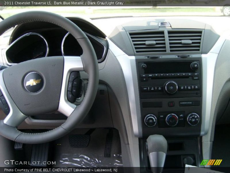 Dark Blue Metallic / Dark Gray/Light Gray 2011 Chevrolet Traverse LS