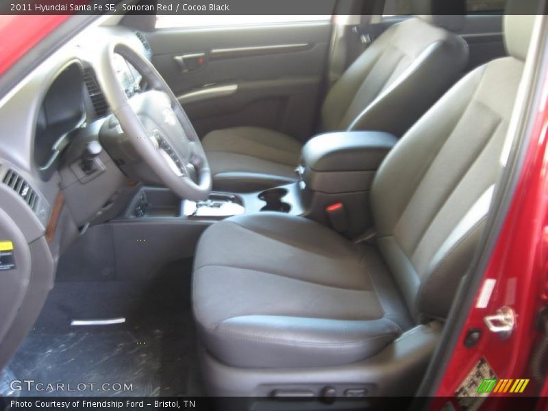 Sonoran Red / Cocoa Black 2011 Hyundai Santa Fe SE