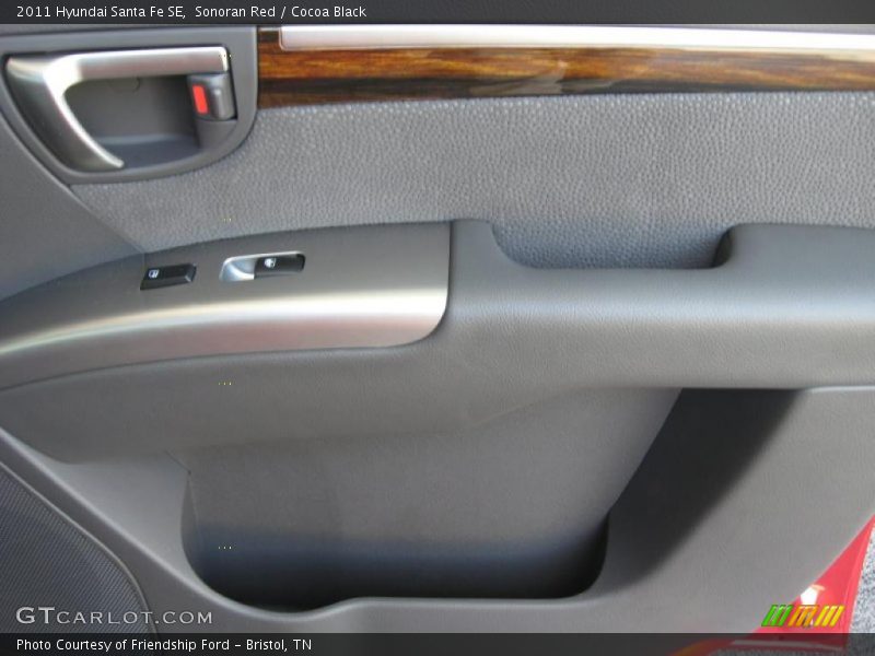 Sonoran Red / Cocoa Black 2011 Hyundai Santa Fe SE