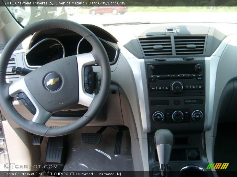 Silver Ice Metallic / Dark Gray/Light Gray 2011 Chevrolet Traverse LS