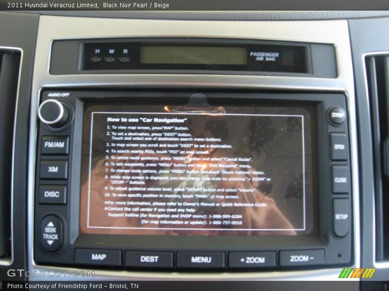 Black Noir Pearl / Beige 2011 Hyundai Veracruz Limited