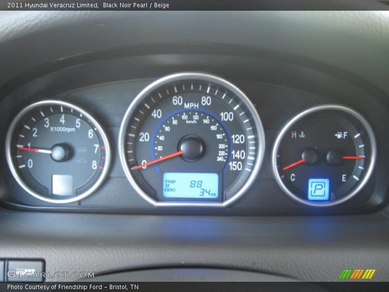 Black Noir Pearl / Beige 2011 Hyundai Veracruz Limited