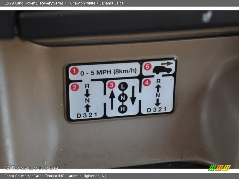 Controls of 1999 Discovery Series II