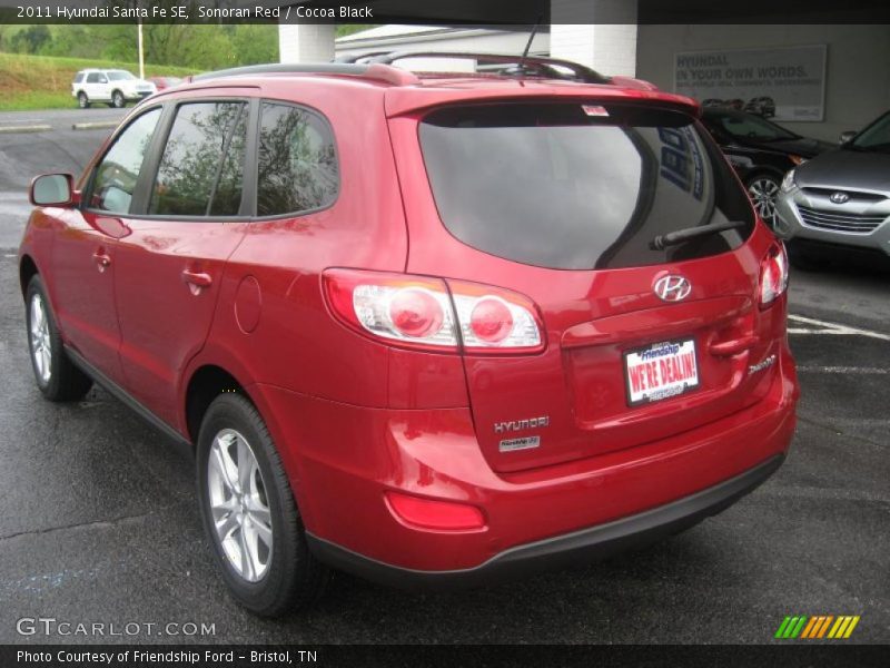 Sonoran Red / Cocoa Black 2011 Hyundai Santa Fe SE