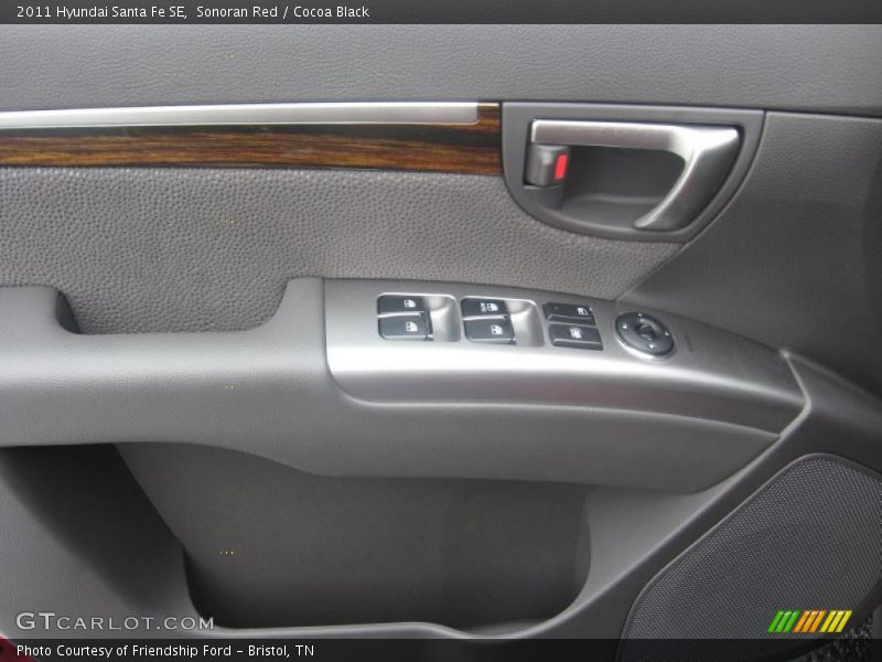 Sonoran Red / Cocoa Black 2011 Hyundai Santa Fe SE