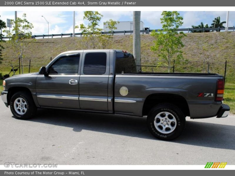 Storm Gray Metallic / Pewter 2000 GMC Sierra 1500 SLE Extended Cab 4x4
