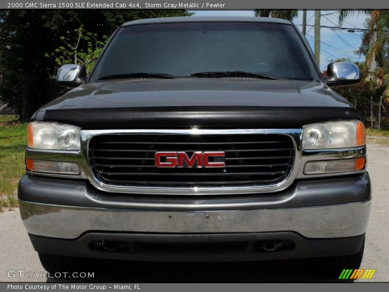 Storm Gray Metallic / Pewter 2000 GMC Sierra 1500 SLE Extended Cab 4x4