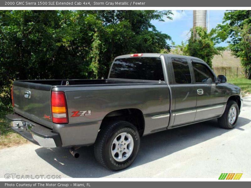 Storm Gray Metallic / Pewter 2000 GMC Sierra 1500 SLE Extended Cab 4x4