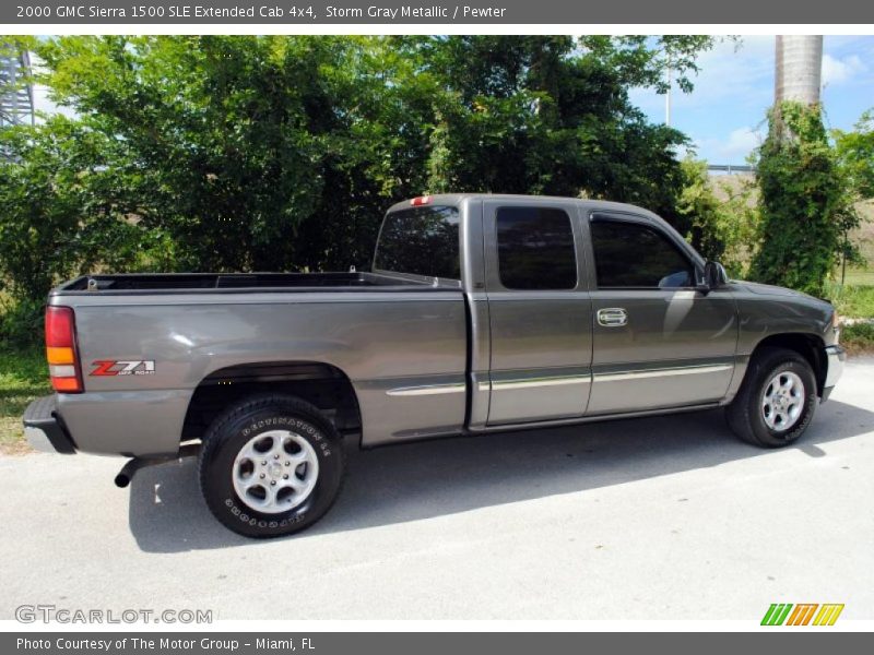 Storm Gray Metallic / Pewter 2000 GMC Sierra 1500 SLE Extended Cab 4x4