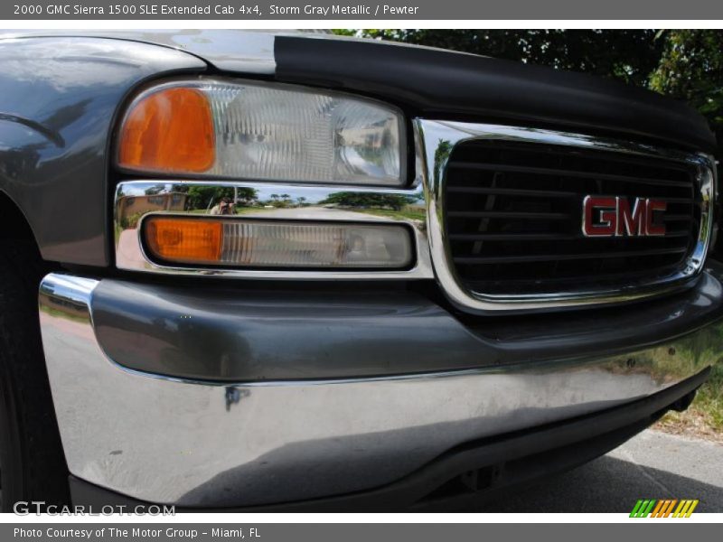 Storm Gray Metallic / Pewter 2000 GMC Sierra 1500 SLE Extended Cab 4x4