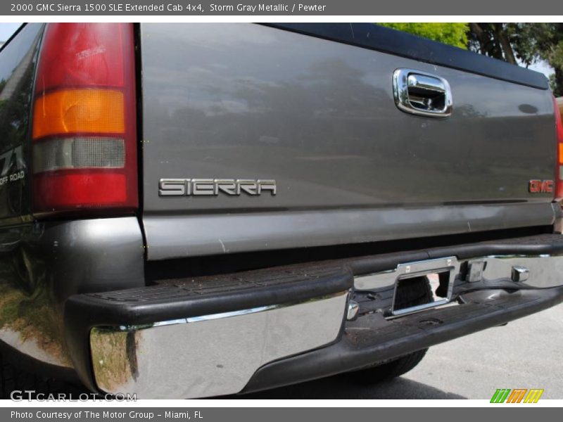 Storm Gray Metallic / Pewter 2000 GMC Sierra 1500 SLE Extended Cab 4x4
