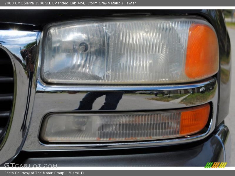 Storm Gray Metallic / Pewter 2000 GMC Sierra 1500 SLE Extended Cab 4x4