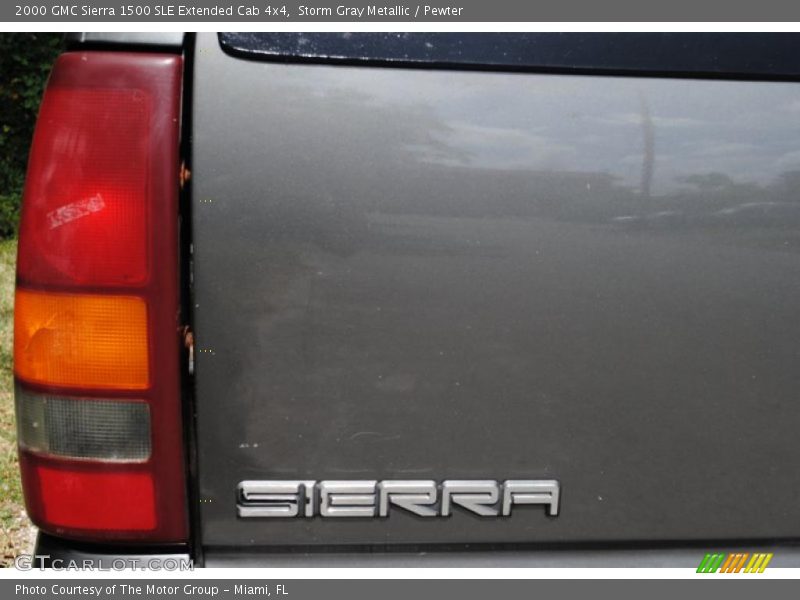 Storm Gray Metallic / Pewter 2000 GMC Sierra 1500 SLE Extended Cab 4x4