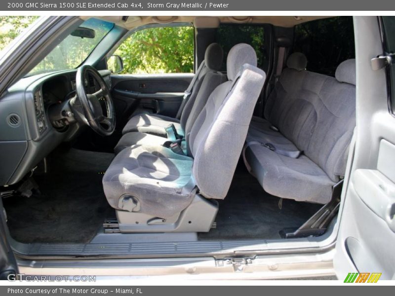  2000 Sierra 1500 SLE Extended Cab 4x4 Pewter Interior