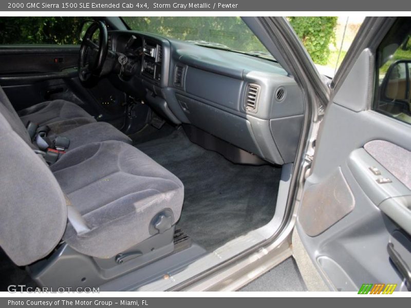 Storm Gray Metallic / Pewter 2000 GMC Sierra 1500 SLE Extended Cab 4x4