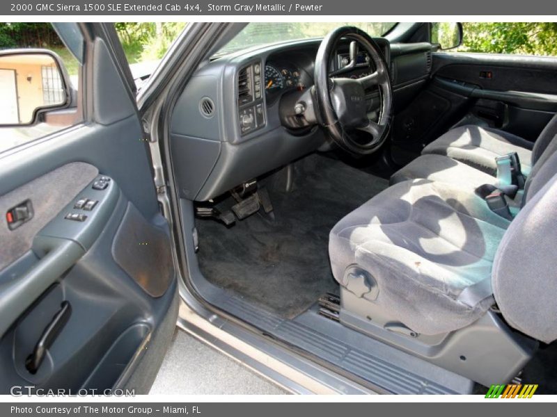  2000 Sierra 1500 SLE Extended Cab 4x4 Pewter Interior