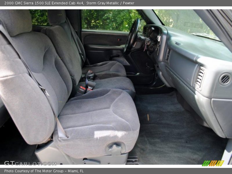 Storm Gray Metallic / Pewter 2000 GMC Sierra 1500 SLE Extended Cab 4x4
