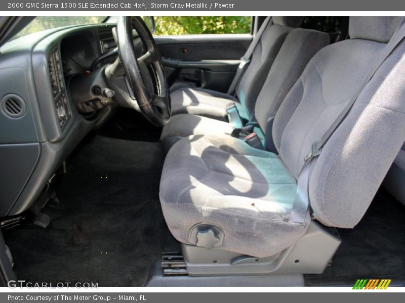 Storm Gray Metallic / Pewter 2000 GMC Sierra 1500 SLE Extended Cab 4x4